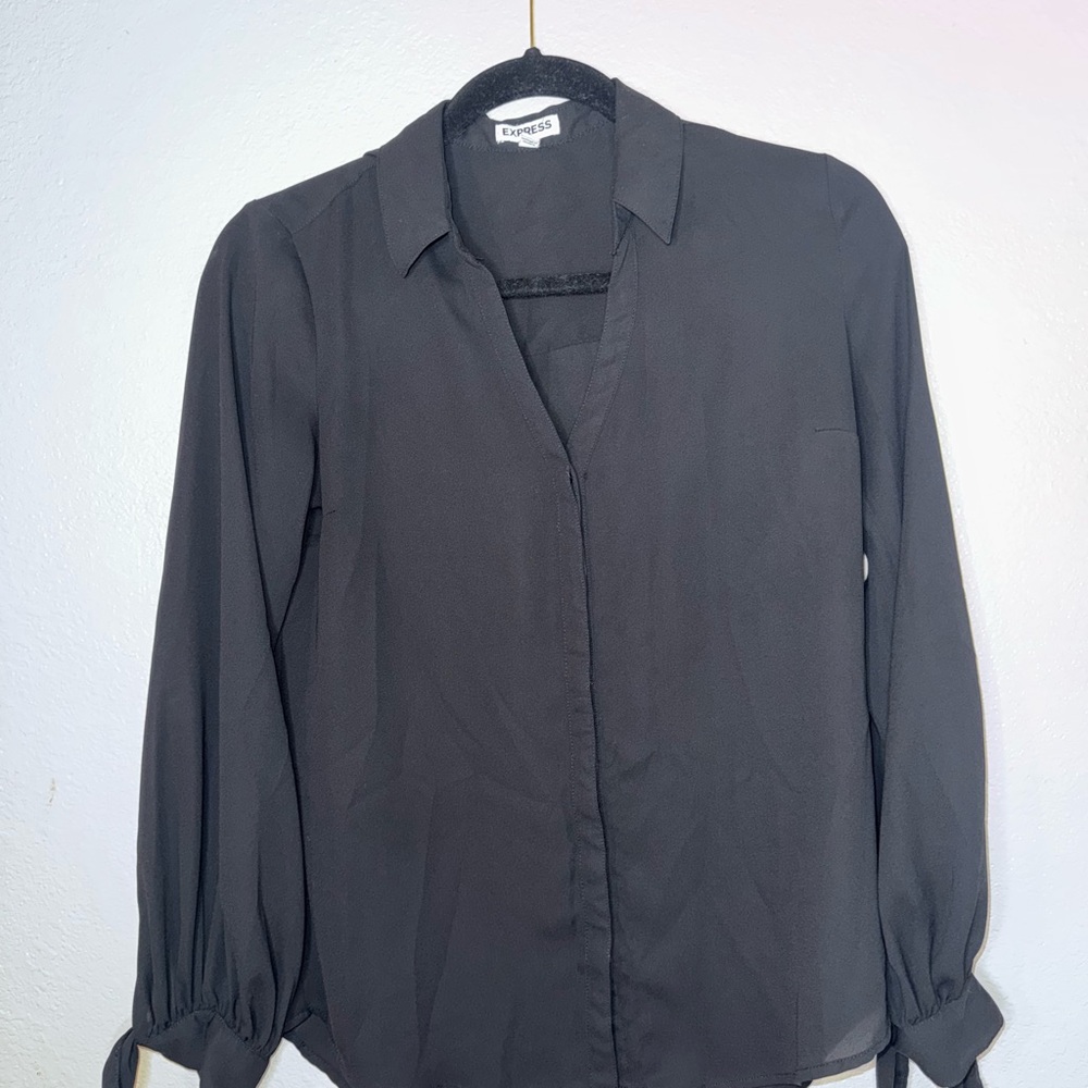 Express Elegant Black Blouse